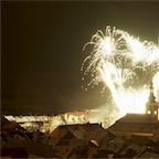 Ohňostroj 1. ledna 2011 ve Slaném